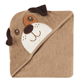Luvable Friends Animal Face Hooded Woven Terry Baby Towel