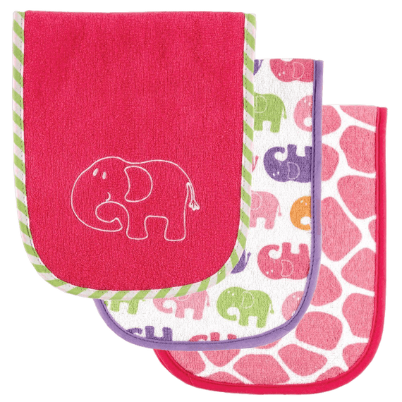 Luvable Friends Safari Themed Burp Cloths 3 Pack